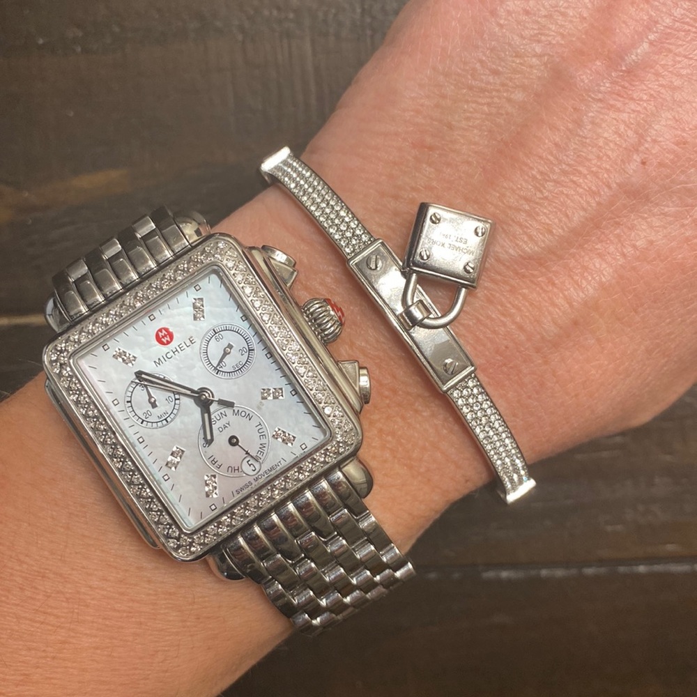 Michael kors pave lock bracelet